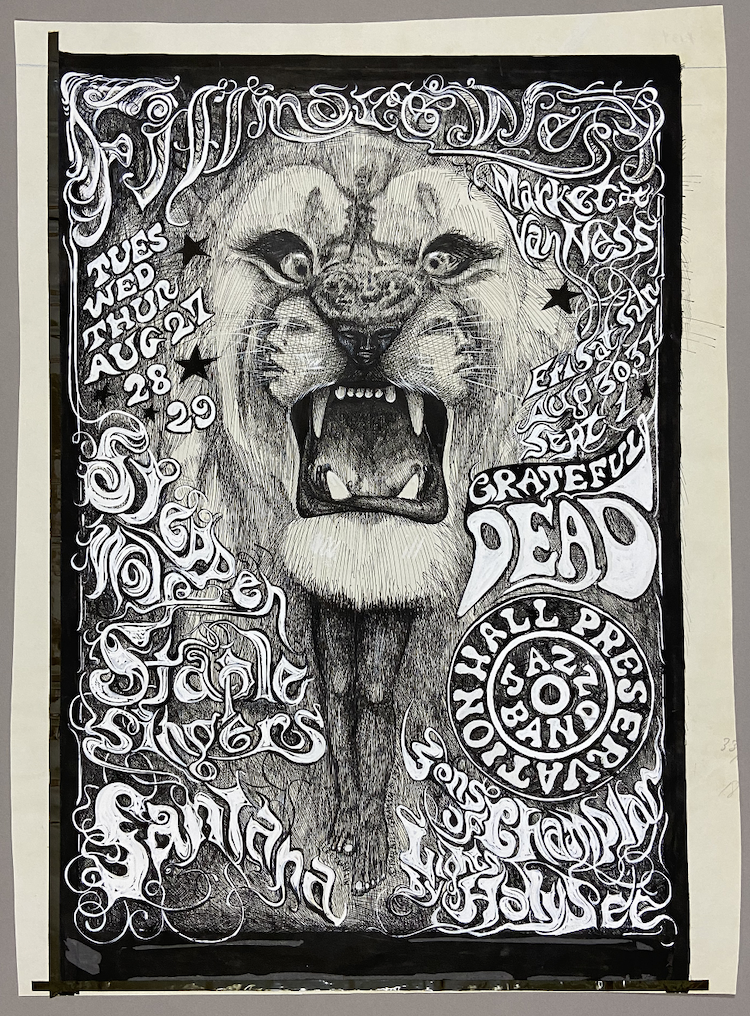 Lee Conklin Santana (poster design), 1968 Ink on paper 22 x 16 inches